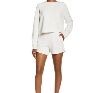 Madewell MWL Heather Gray Airyterry Stitched Pocket Sweat Shorts